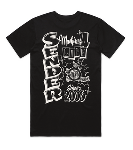 Black T-Shirt -SENDER Machines