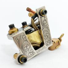Load image into Gallery viewer, HAND ENGRAVED Mid-Big Grouping Liner- Scrolling and Script, Nickel, Gold