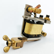 Load image into Gallery viewer, HAND ENGRAVED Mid-Big Grouping Liner- Scrolling and Script, Nickel, Gold