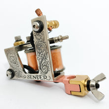 Load image into Gallery viewer, Hand Engraved One-Off Zippy Fine Liner- Nickel, Coral, Copper