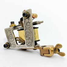 Load image into Gallery viewer, HAND ENGRAVED Mid-Big Grouping Liner- Scrolling and Script, Nickel, Gold